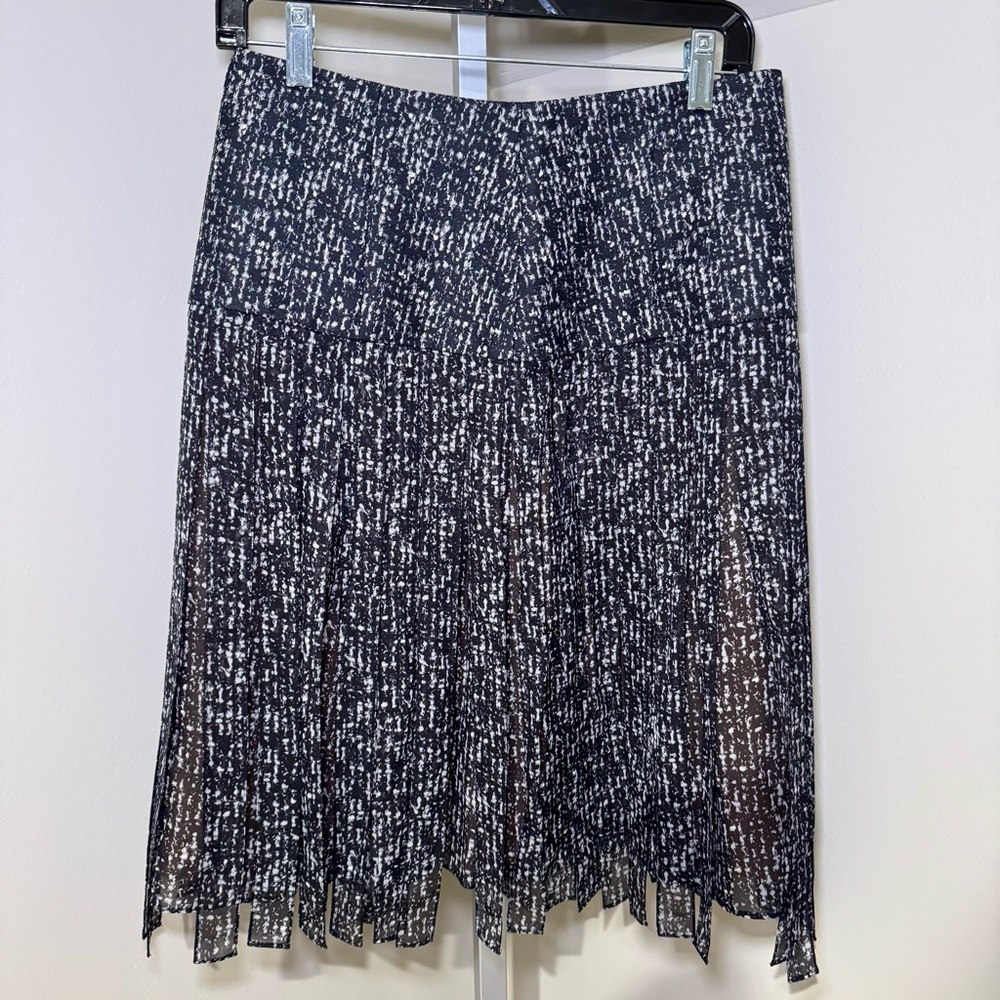 Michael Kors‎ Collection Black and White Pleated Mini Skirt size 6